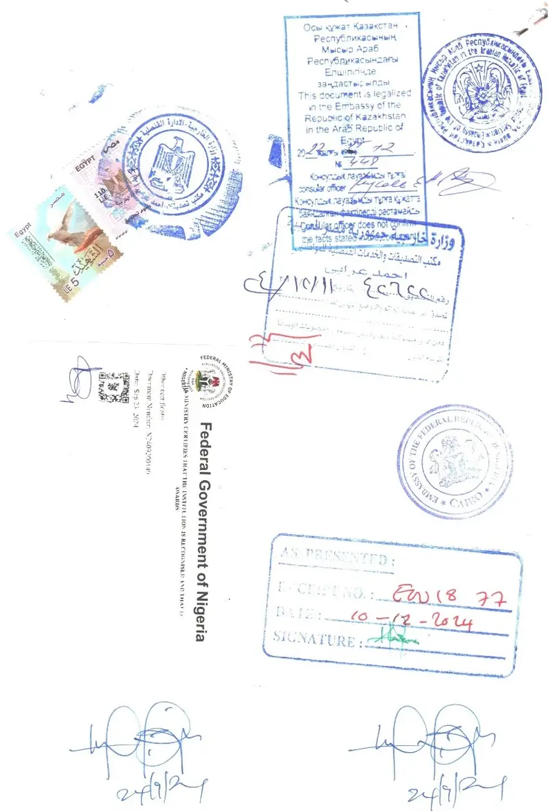 Konsularische Legalisation von Dokumenten aus Kasachstan Konsularische Legalisation von Dokumenten aus Kasachstan